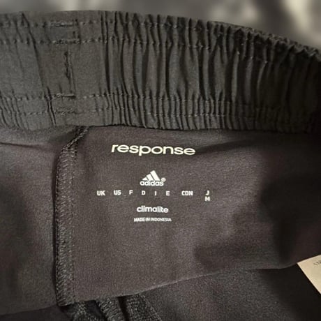 adidas response レディース M ランニングパンツ 黒白