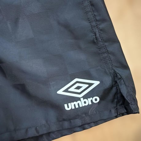 レトロ・レア umbro チェック柄 サテン ブラック サッカーパンツ