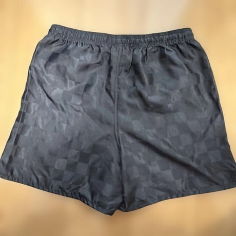 レトロ・レア umbro チェック柄 サテン ブラック サッカーパンツ