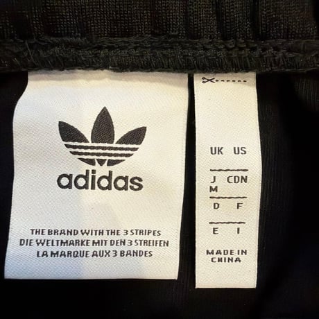 adidas 七分丈 ブラックジャージパンツ M