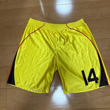 MUNTER イエロー サッカー パンツ L 光沢 ※ゴムなし