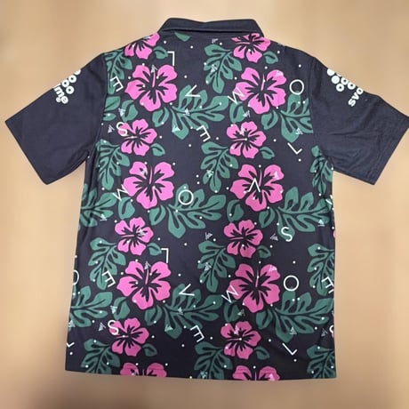 SVOLME 花柄シャツ Sサイズ 黒/ピンク