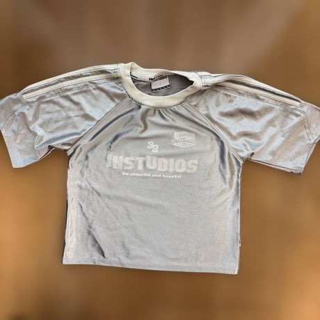 INS STUDIOS シルバー 半袖Tシャツ Sサイズ チビT