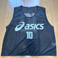 asics メッシュ ビブス 黒 サイズF
