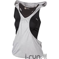 Puma フード付きタンクトップ グレー/ブラック レディース L
