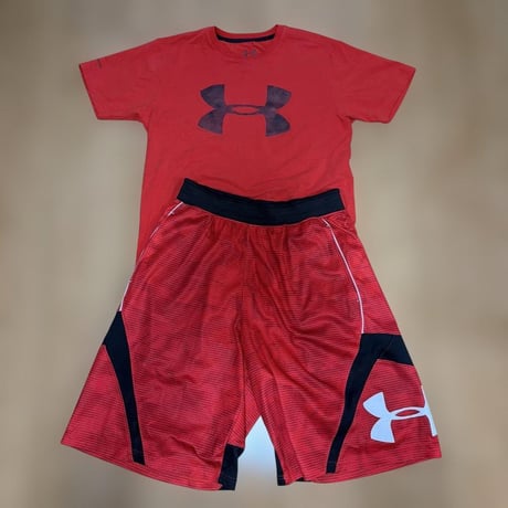 Under Armour セットアップ 上下 レッド MD