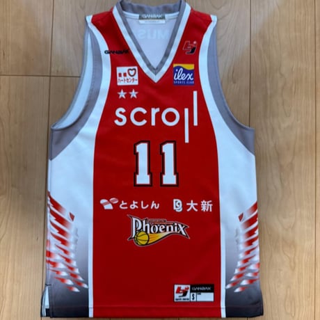 浜松東三河フェニックス バスケットボールユニフォーム #11 岡田慎吾選手