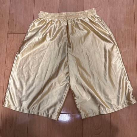 バスケットボールパンツ ゴールド Lサイズ ポリエステル100%