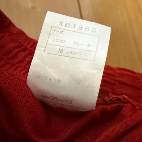 asics バスケットボールパンツ Mサイズ 赤