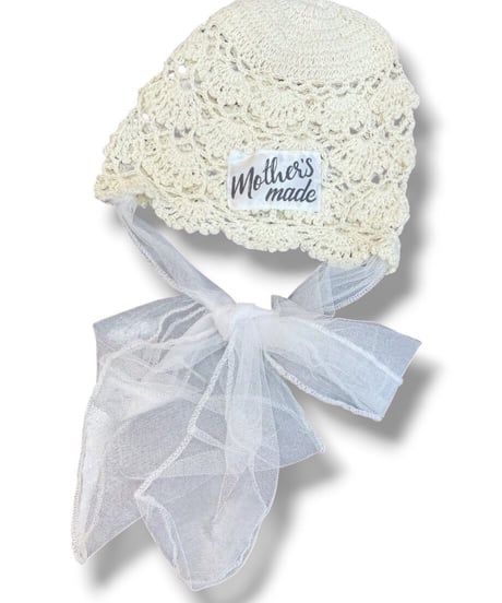 mother's made/マザーズメイド 410801 チュールリボンニットキャップ(アイボリー)  ＊
