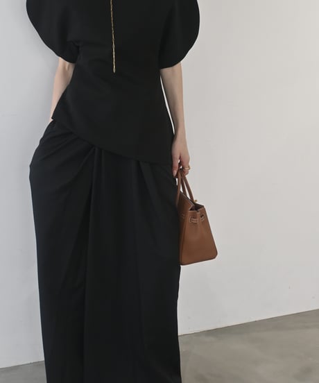 【3】Front Drape Pants(Black)
