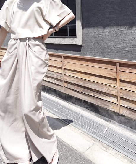 【3】Front Drape Pants(Beige)