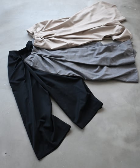 【3】Front Drape Pants(Black)