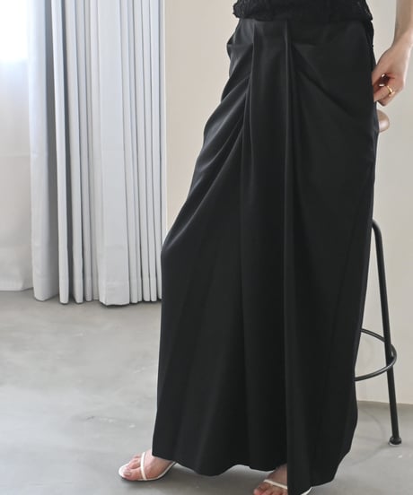 【3】Front Drape Pants(Black)
