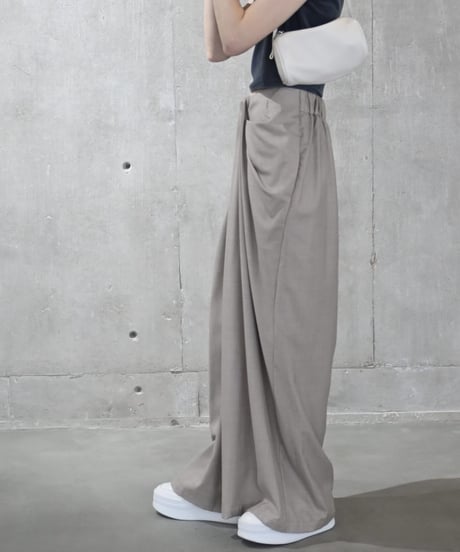 【3】Front Drape Pants(Beige)