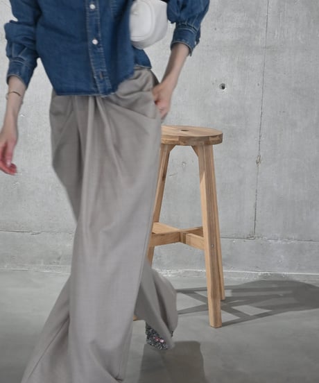 【3】Front Drape Pants(Beige)