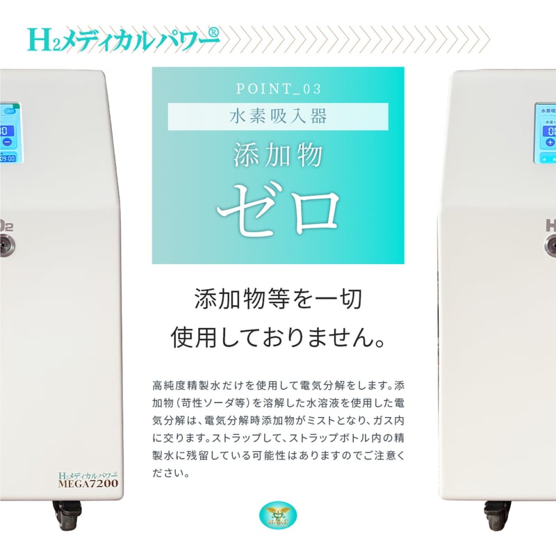カン8パチMEGA600高濃度水素吸入器＆酸素吸入器 H2メディカルパワー MEGA7200｜高濃度水素吸入器＆酸素吸入器｜水素発生量 4800ml/分｜世界
