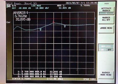 5600MHzプリアンプユニット　LNA-BPF5600DX　5.6GHz LNA 【組込み用】【受注生産】