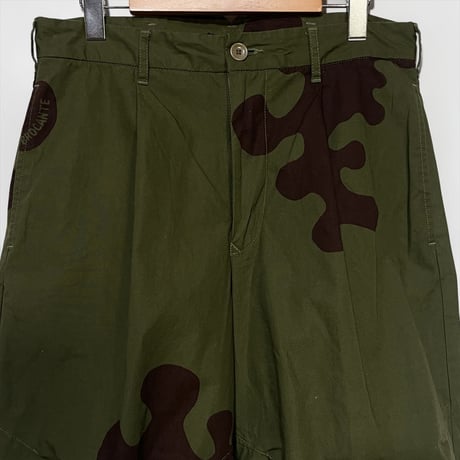 TigreBrocante"TB ameba camo darts wide pants“(khaki) unisex