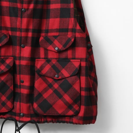 PORTRAITE"over vest"(red×black herringbone check)unisex