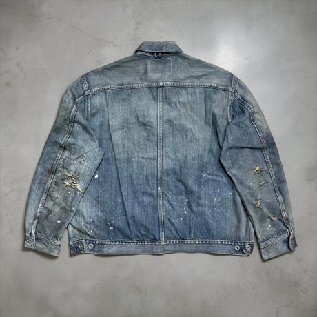 H.UNIT "13.5oz selvage deinim work jacket customize"( indigo)unisex