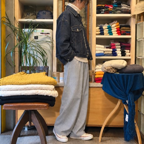amne "WARM GABARDINE  wide slacks" (heather) unisex