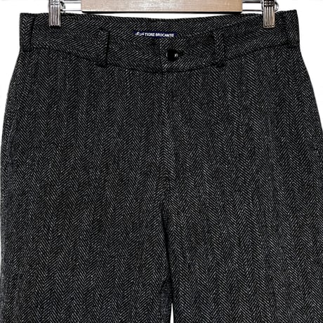TigreBrocante"Herringbone Tweed Straight Trousers“(black)unisex