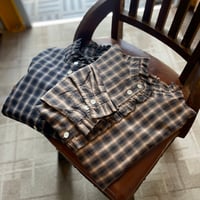 TigreBrocante"ombre check lilflill long sleeve shirts"(women's)