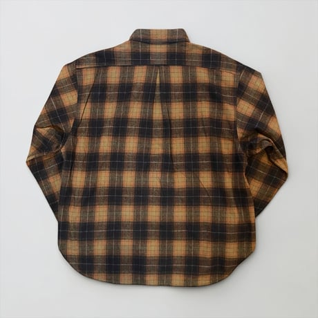 H.UNIT"Shaggy check work shirt"(camel) unisex