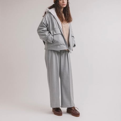 amne "WARM GABARDINE  wide slacks" (heather) unisex