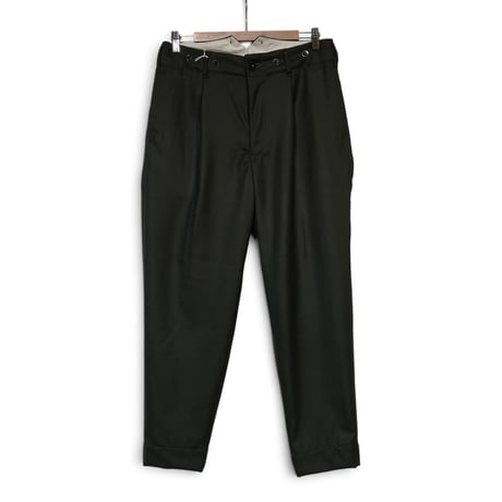 ASEEDONCLOUD"Handwerker saxony wool HW slacks" (dark green)unisex