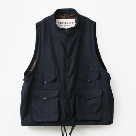 PORTRAITE"over vest"(dark navy wool)unisex