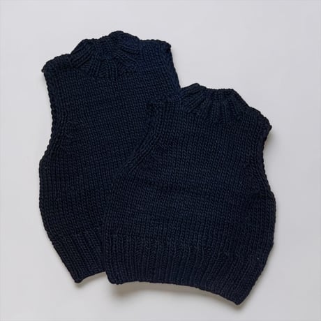 TigreBrocante"low gauge wide rib vest"(3color)unisex