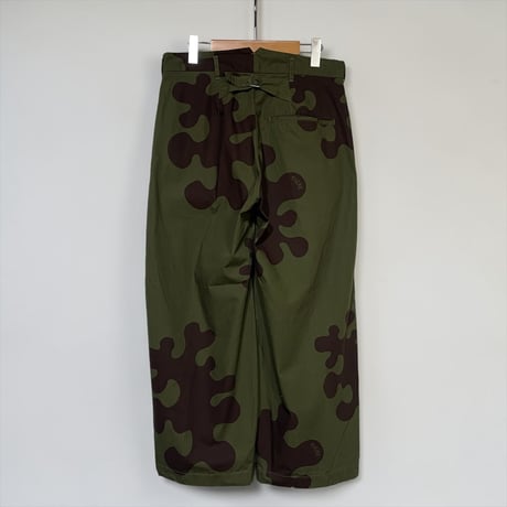 TigreBrocante"TB ameba camo darts wide pants“(khaki) unisex