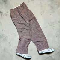 TigreBrocante "check herringbone wool comodo slacks"(pink)women's