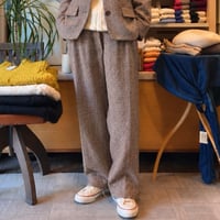 TigreBrocante "color nep wool comodo slacks"(pink)women's