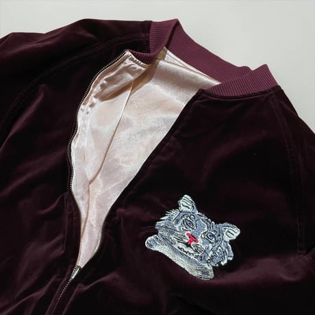 TigreBrocante"Lively tiger souvenir jacket"(red)unisex