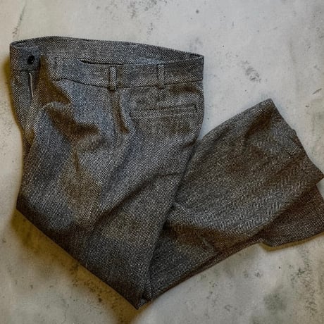 TigreBrocante"Herringbone Tweed Straight Trousers“(black)unisex