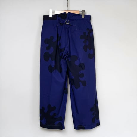 TigreBrocante"TB ameba camo darts wide pants“(navy) unisex