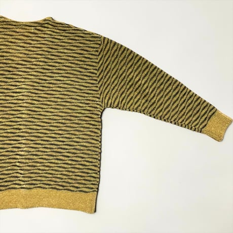 eyya"W/R tiger pattern boucle knit cardigan"(yellow)unisex