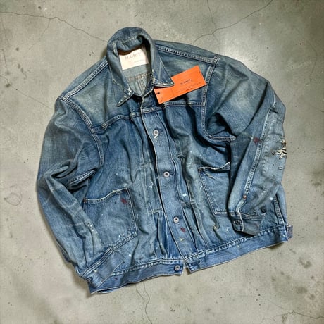H.UNIT "13.5oz selvage deinim work jacket customize"( indigo)unisex