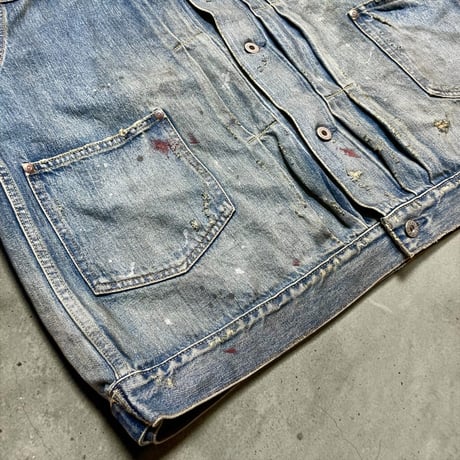 H.UNIT "13.5oz selvage deinim work jacket customize"( indigo)unisex