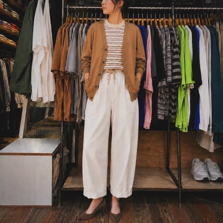 amne "TWISTED JERSEY cardigan" (camel) unisex