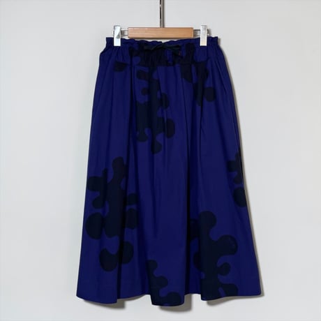 TigreBrocante"TB ameba camo ficelle long skirt“(navy) women's