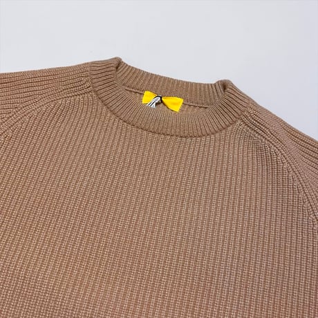 eyya"cashmere rib crew knit"(camel)unisex