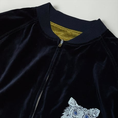 TigreBrocante"Lively tiger souvenir jacket"(black)unisex