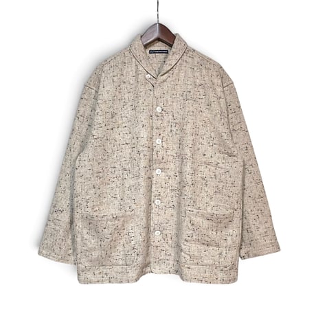 TigreBrocante"wool tweed showl color tab shirts jacket"(ivroy)unisex