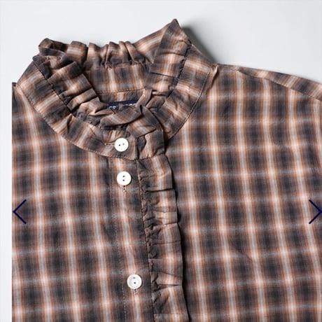 TigreBrocante"ombre check lilflill long sleeve shirts"(women's)