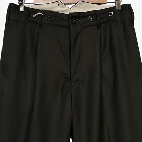 ASEEDONCLOUD"Handwerker saxony wool HW slacks" (dark green)unisex