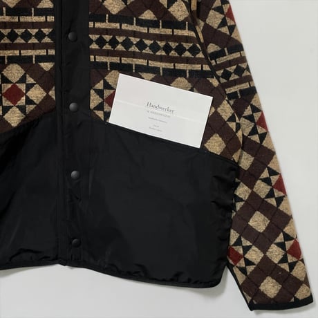 ASEEDONCLOUD"Station floor pattern boa fleece blouson"(brown)unisex